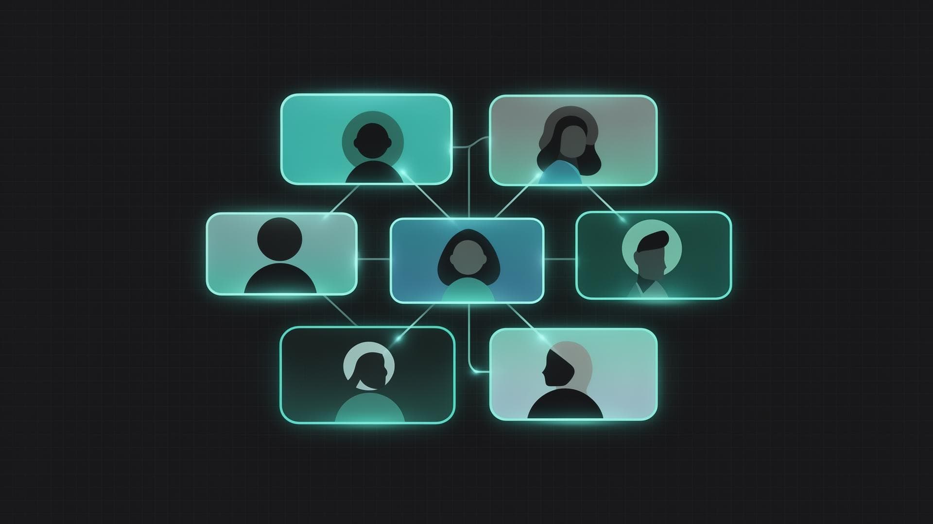 Roompli video conferencing interface showing multiple participants in a call